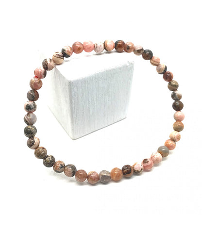 Pulsera rodocrosita bolas 4mm