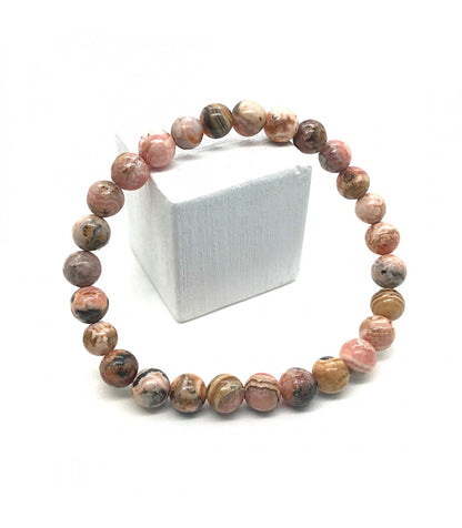 Pulsera rodocrosita bolas 6mm