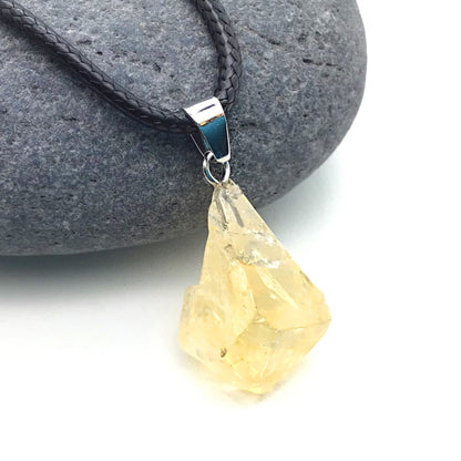 Collar citrino en bruto 1-2 cm