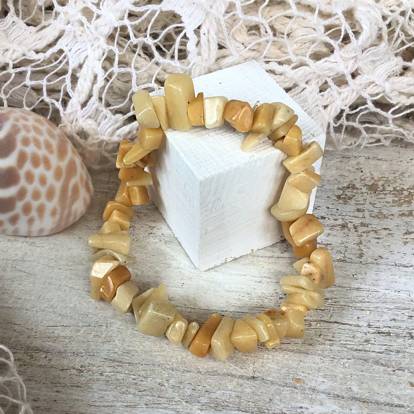 Pulsera jade verde chip