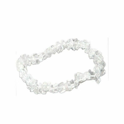 Pulsera cuarzo blanco chip ajustable
