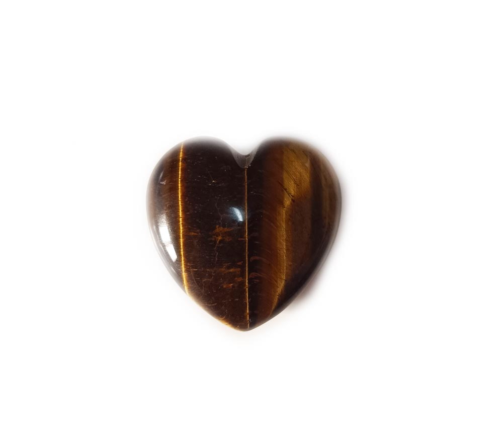 Corazón de ojo de tigre 4x4 cm