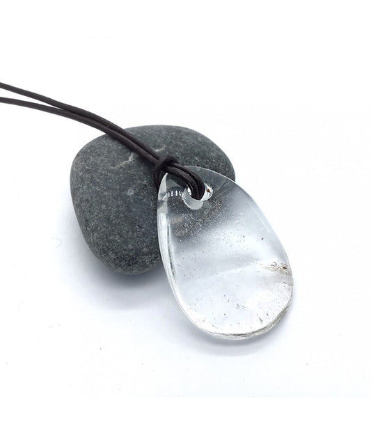 Collar Cuarzo Blanco pacificador 3-4 cm