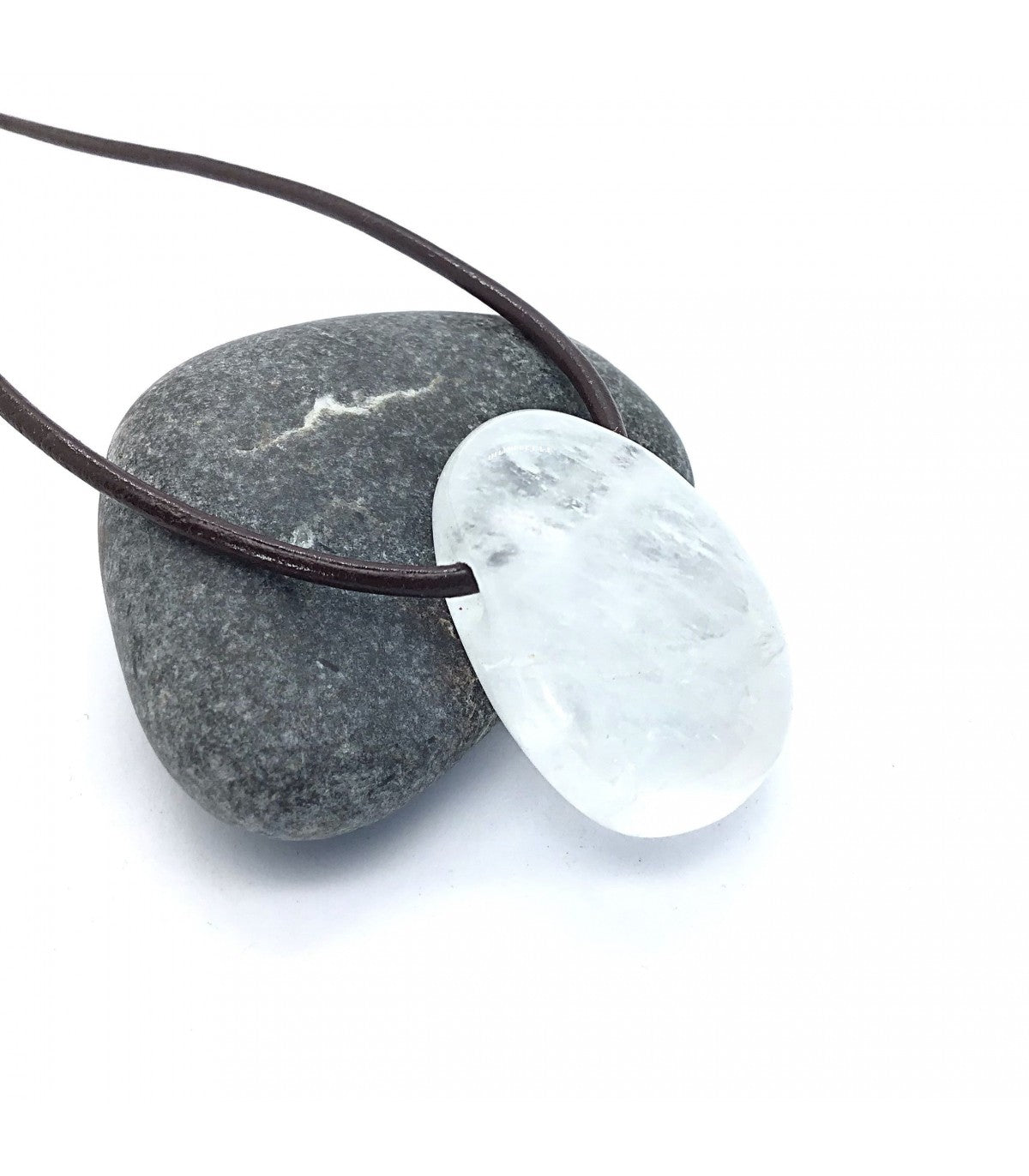 Collar Cuarzo Blanco perita 2-3 cm