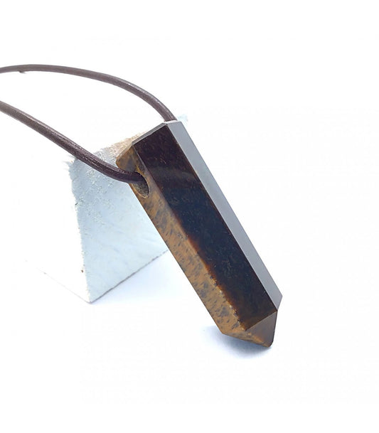 Collar ojo de tigre punta 3-4 cm