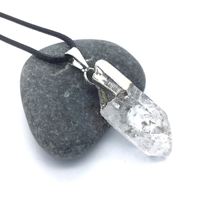 Collar Cuarzo Blanco punta laser electrolítico 2-3 cm