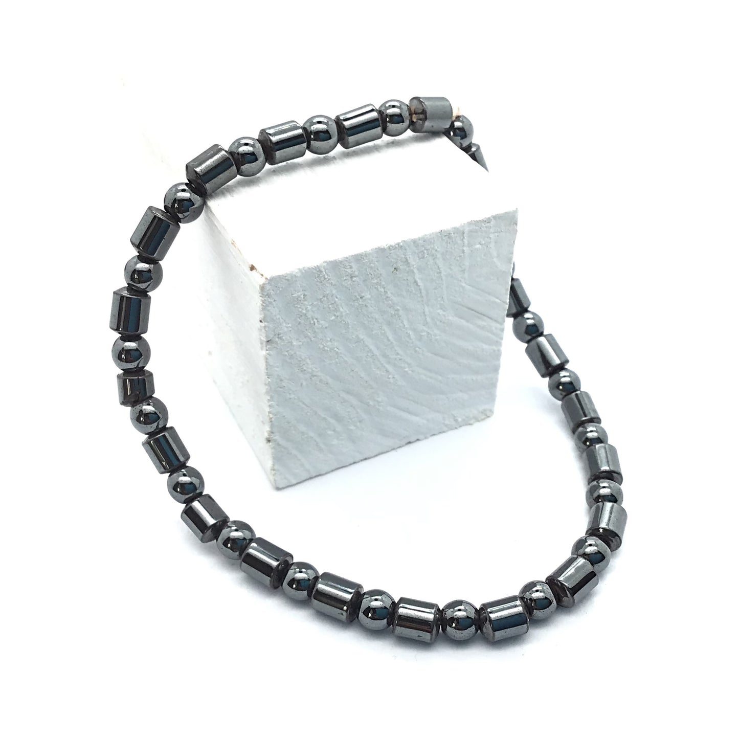 Pulsera hematite tubos 4mm