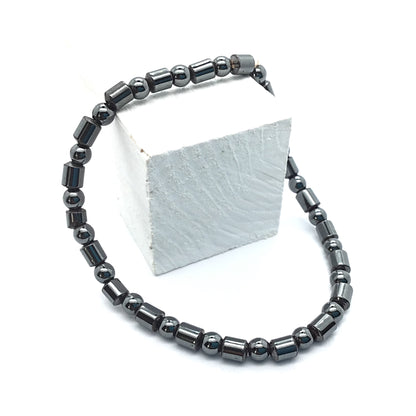 Pulsera hematite tubos 4mm
