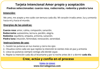 Amor propio y aceptación - Set 4 pulseras