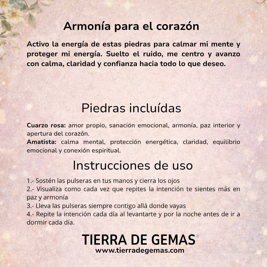 Armonía para el corazón - Pack 2 pulseras poderosas