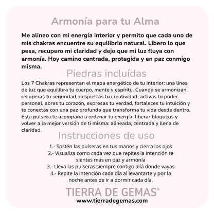 Armonía para tu Alma (pulsera 7 chakras bolas 6mm)