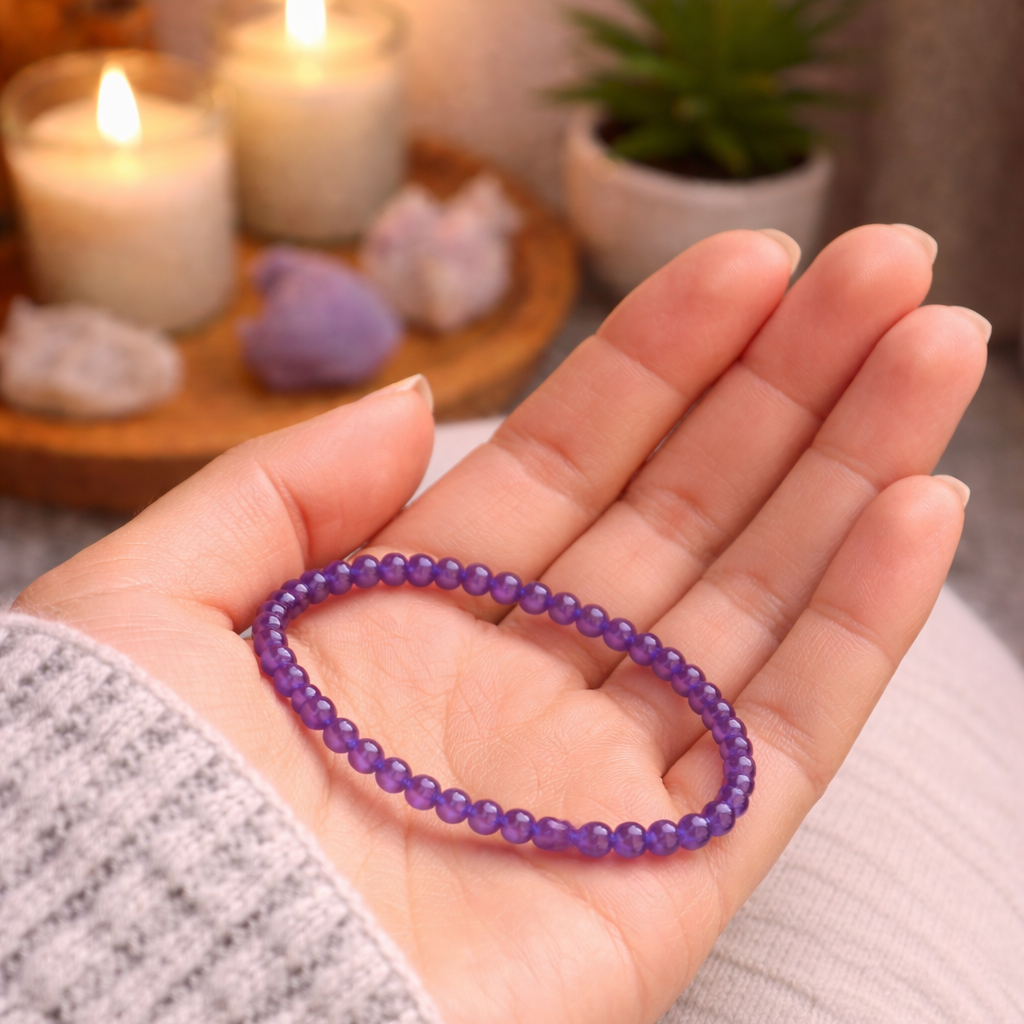Calma y Claridad (pulsera amatista bolas 4mm)