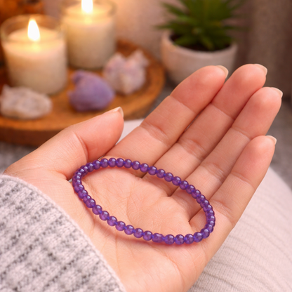 Calma y Claridad (pulsera amatista bolas 4mm)