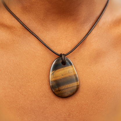 Collar ojo de tigre pacificador 3-4 cm