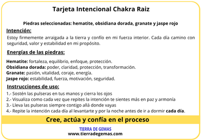 Chakra Raiz - Set 4 pulseras