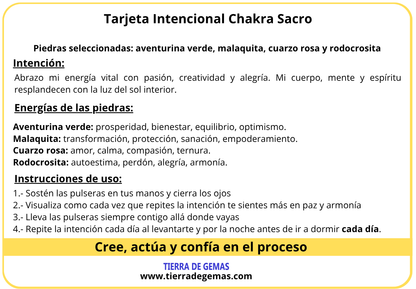 Chakra Sacro - Set 4 pulseras