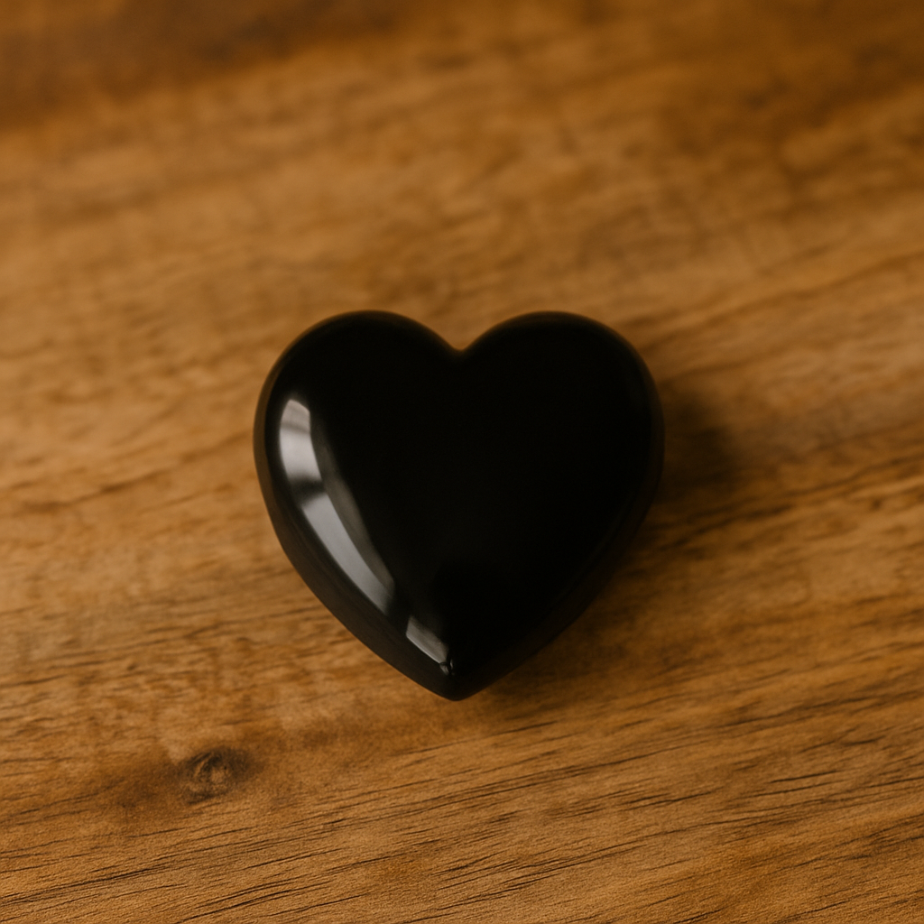 Corazón de obsidiana negra 4x4 cm