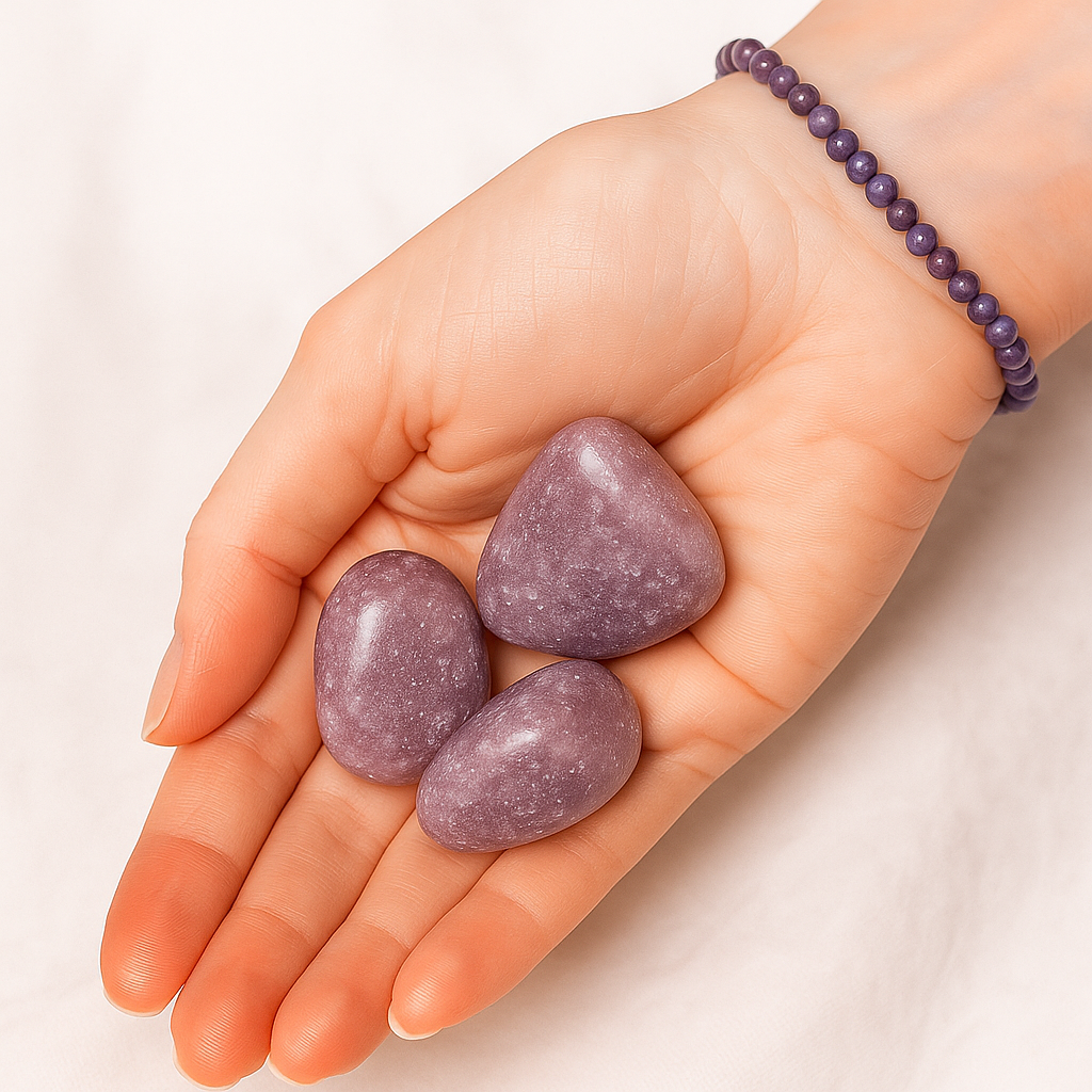 Pack 3 piedras Lepidolita - Calma y Equilibrio emocional