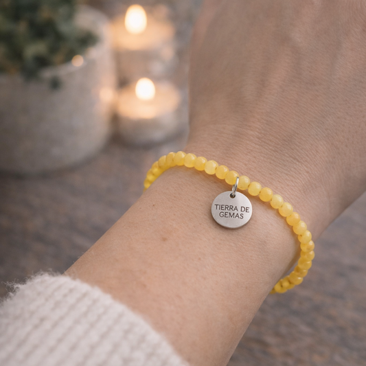 Luz Interior en Movimiento (pulsera calcita amarilla bolas 4mm)