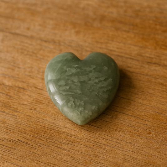 Corazón de Jade verde 4x4 cm