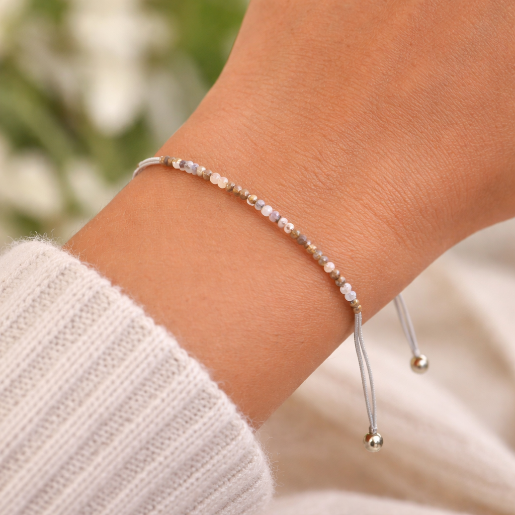 Pulsera rodocrosita bolas 2mm ajustable