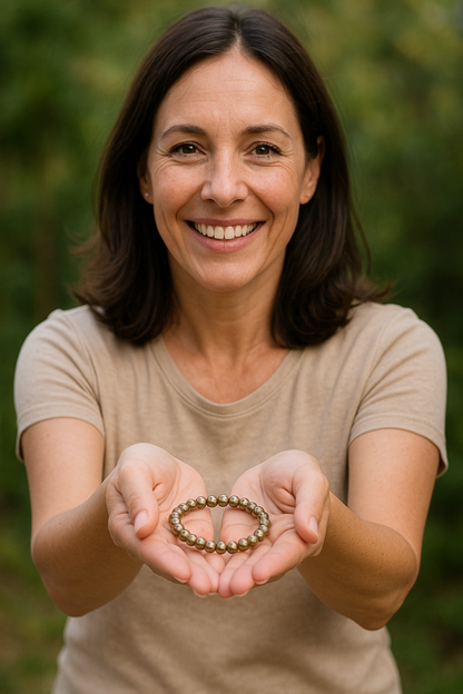 Pulsera Abundancia Infinita - Pirita 6mm