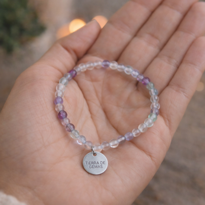 Limpieza Mental y Paz Interior (pulsera fluorita bolas 4mm)