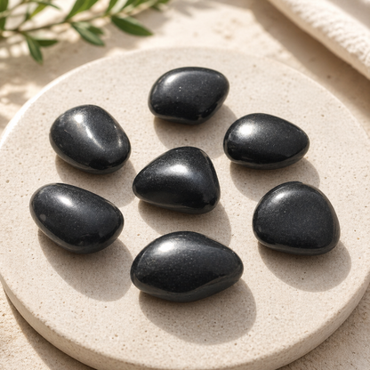 Protección Absoluta y Suerte (7 piedras Shungit rodado 2-3 cm)