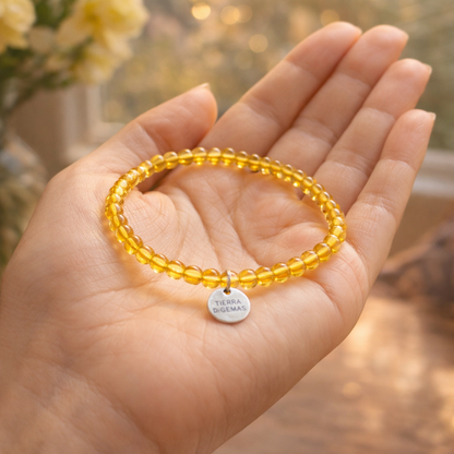 Atrae tu Propia Luz: Pulsera para el Éxito (citrino natural bolas 4mm)