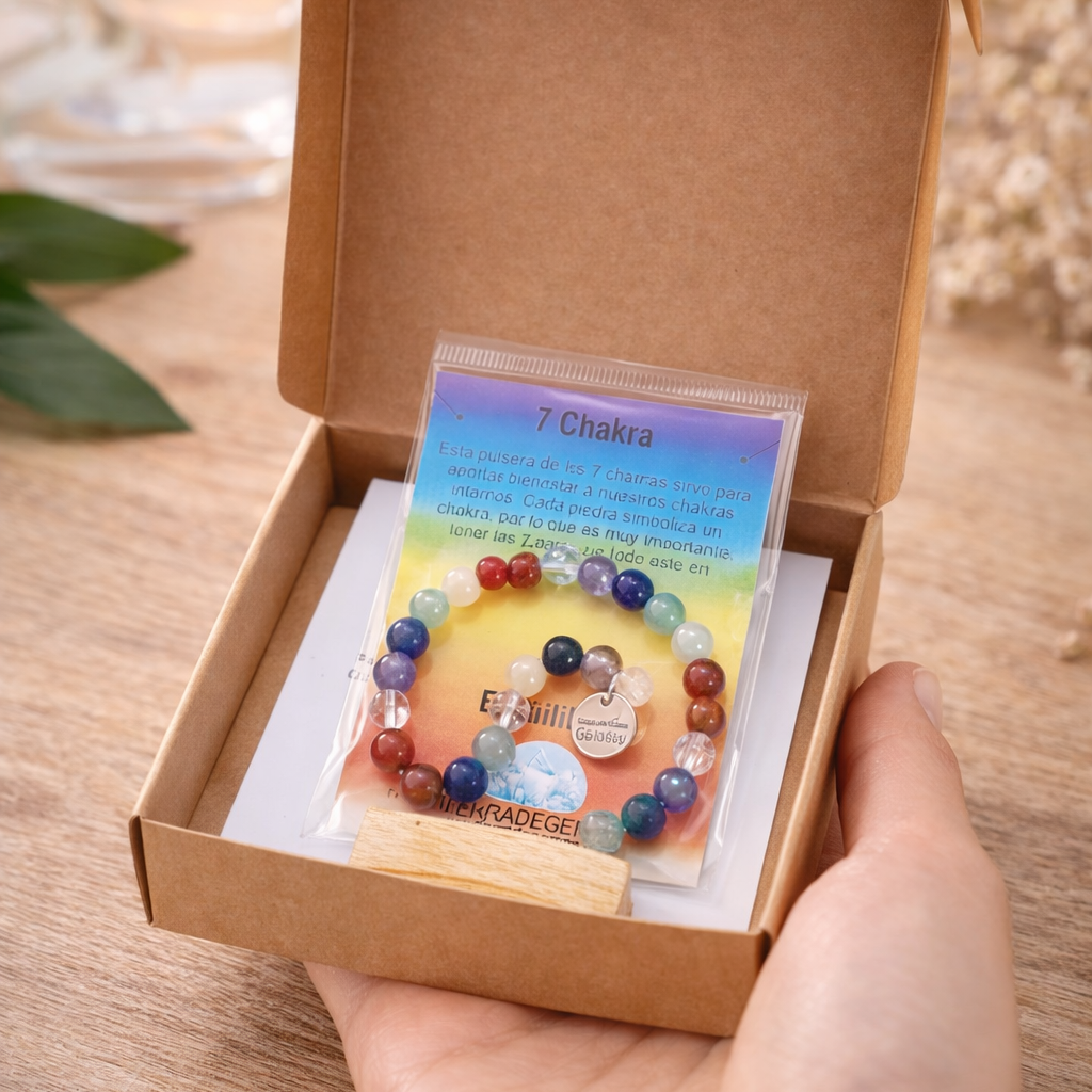 Armonía para tu Alma (pulsera 7 chakras bolas 6mm)