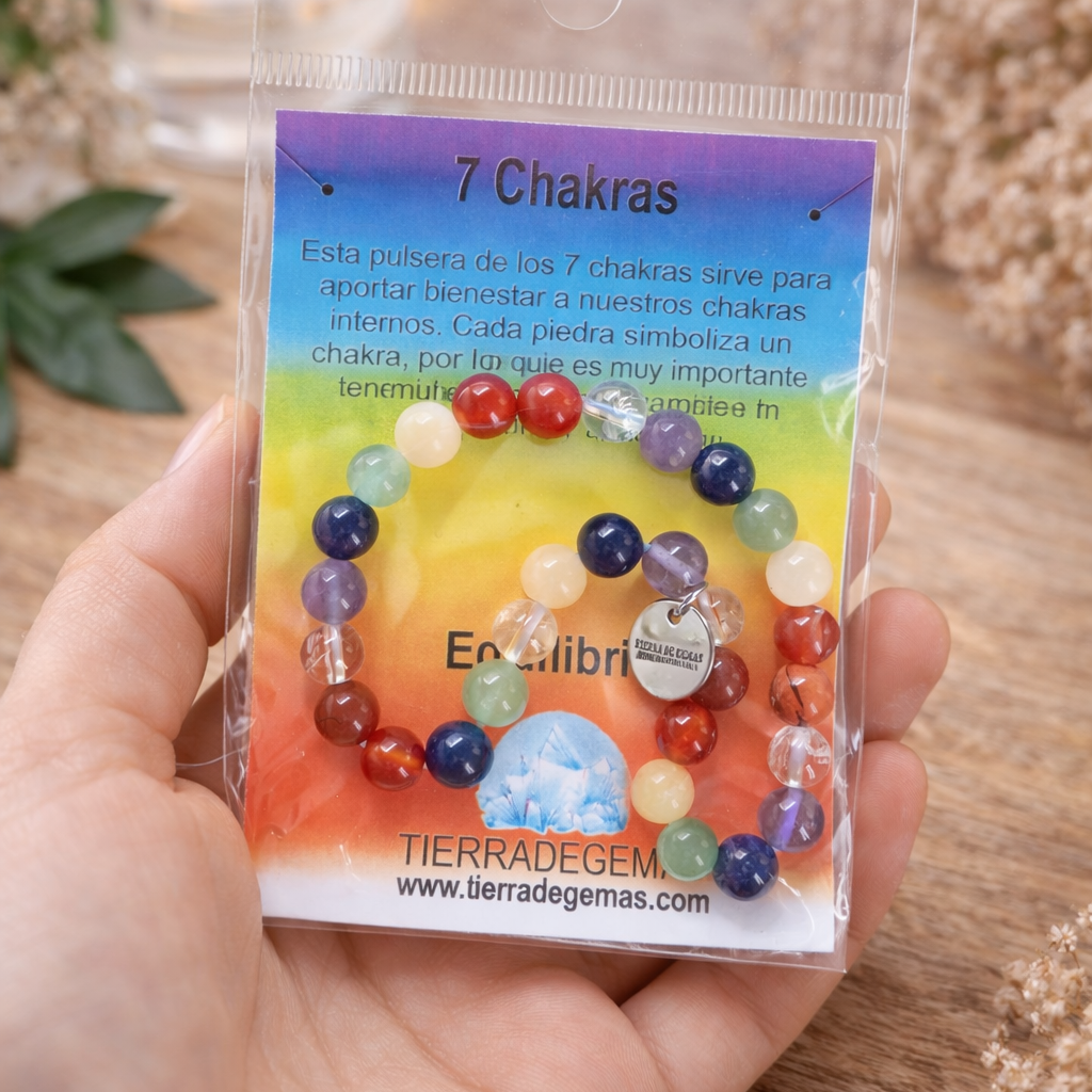 Armonía para tu Alma (pulsera 7 chakras bolas 6mm)