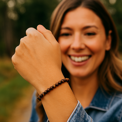 Despierta Tu Poder Interior - Pulsera ojo de tigre bolas 4mm