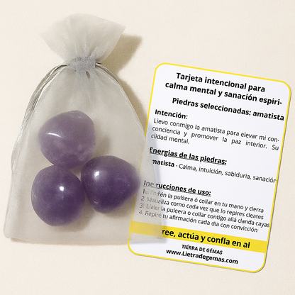 Pack 3 piedras Amatista - Calma y Claridad