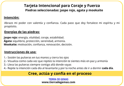 Coraje y Fuerza - Pack 3 pulseras poderosas