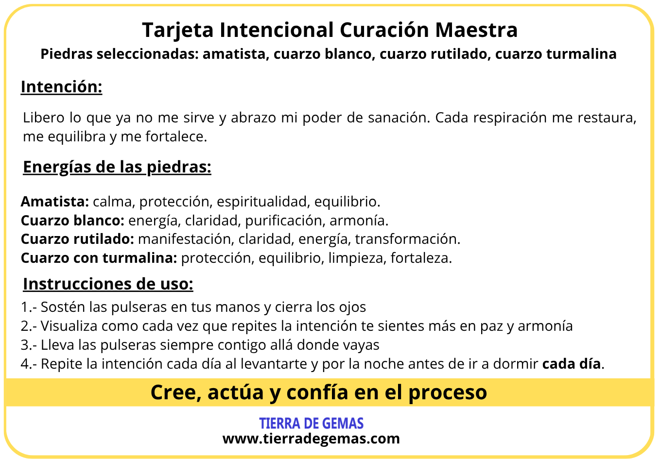 Curación Maestra - Pack 4 pulseras poderosas