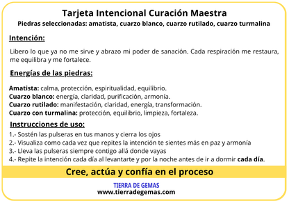 Curación Maestra - Pack 4 pulseras poderosas