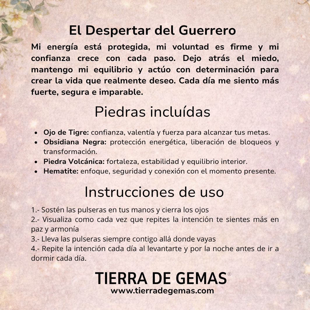 Pulsera para El Despertar del Guerrero: Amuleto de Protección y Fuego Volcánico