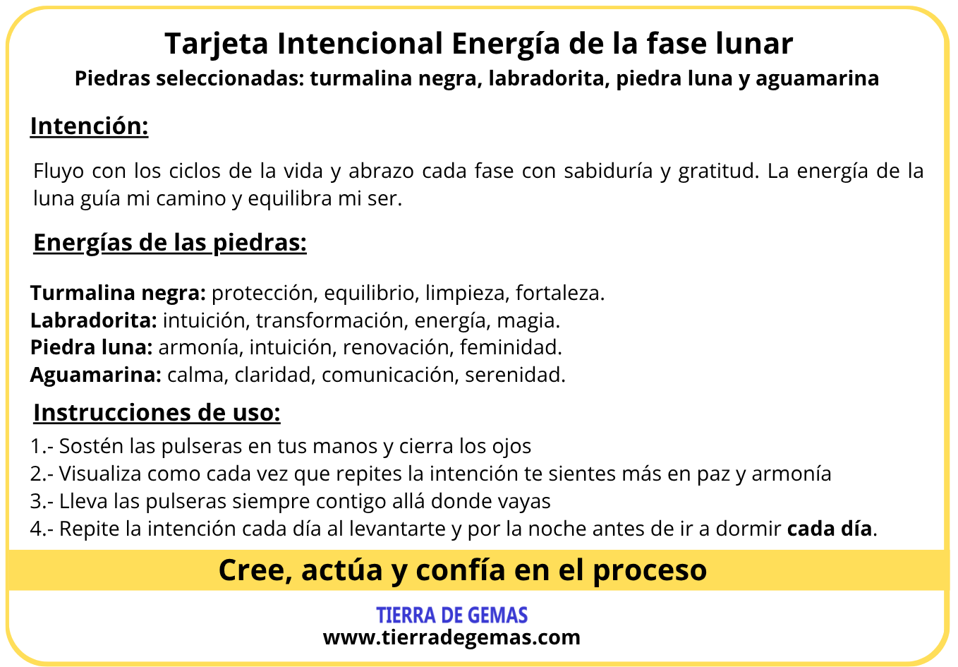 Energía de la fase lunar - Set 4 pulseras