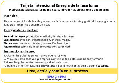 Energía de la fase lunar - Set 4 pulseras