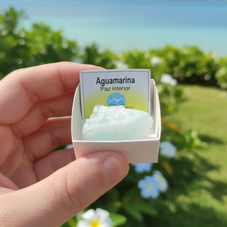 Aguamarina en bruto 3-4 cm