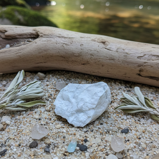 Howlita Blanca En Bruto 3-4 cm