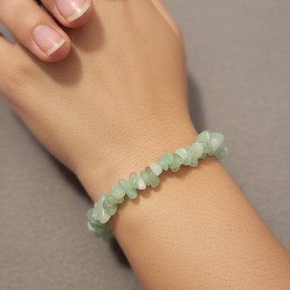 Pulsera cuarzo verde chip
