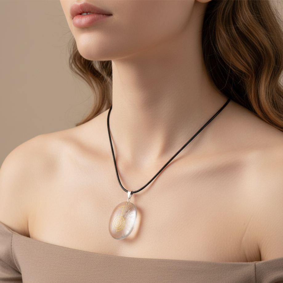 Collar Cuarzo Blanco chocurrey  3-4 cm