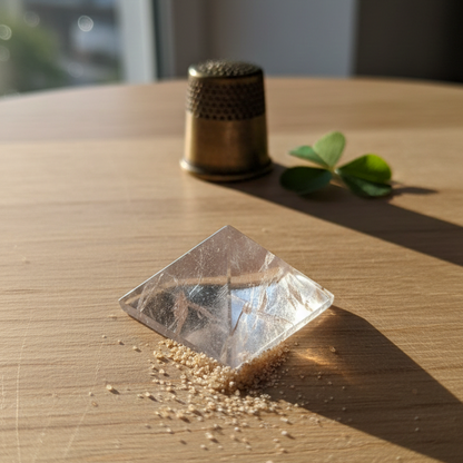 Energía de purificación y equilibrio (pirámide cuarzo blanco 2 cm)