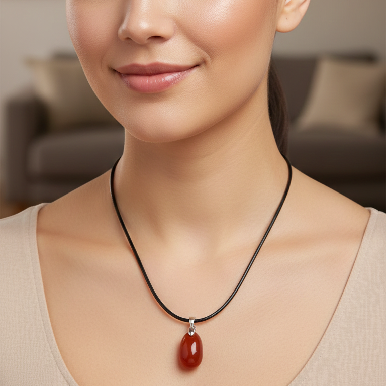 Collar carneola rodado 1,5 - 2 cm