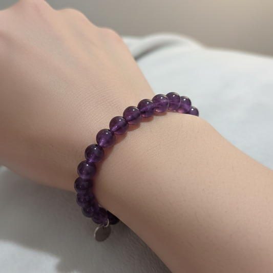 Pulsera amatista bolas 8mm