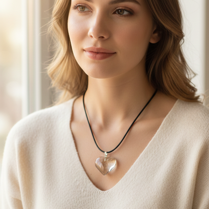 Collar de Citrino Corazón 3cm