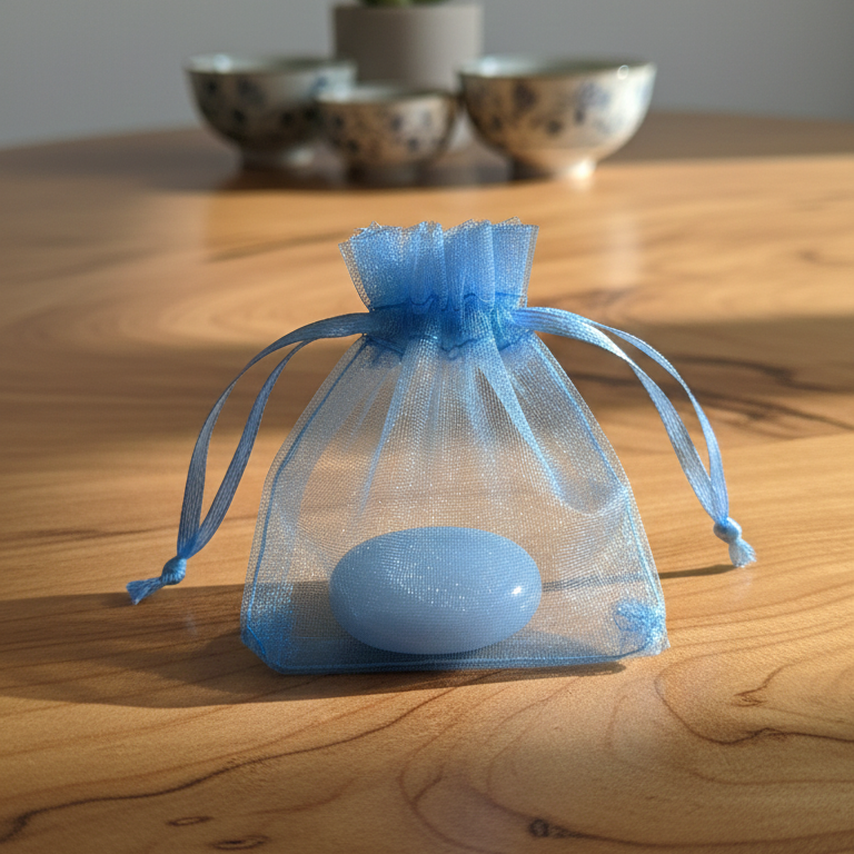 Conecta con tu luz interior y tus guías (piedra chakra angelita 3-4 cm)
