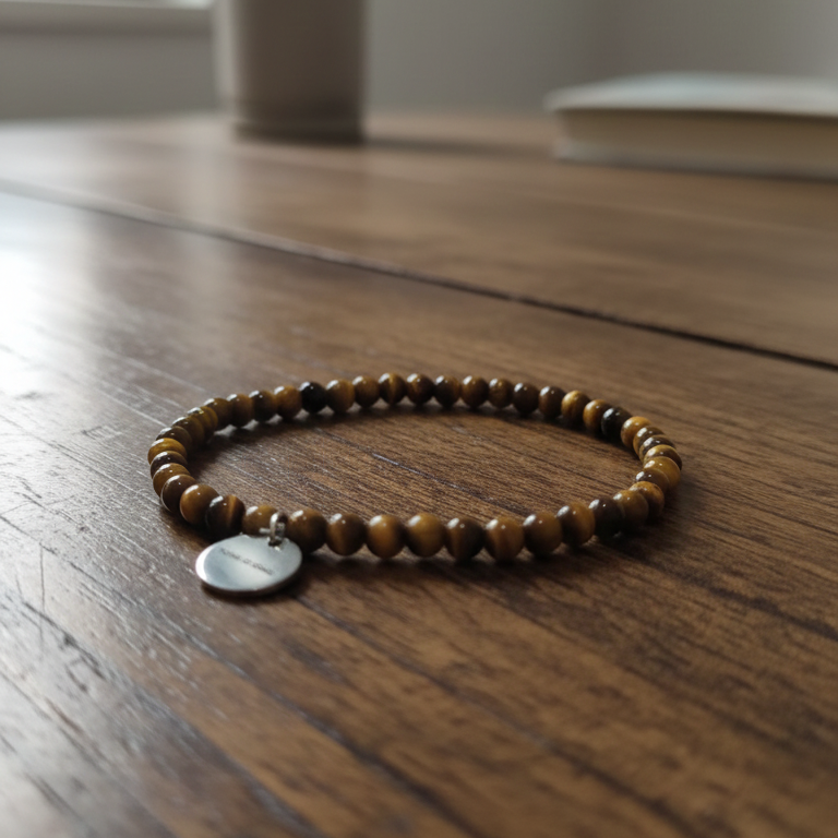 Despierta Tu Poder Interior (pulsera ojo de tigre bolas 4mm)