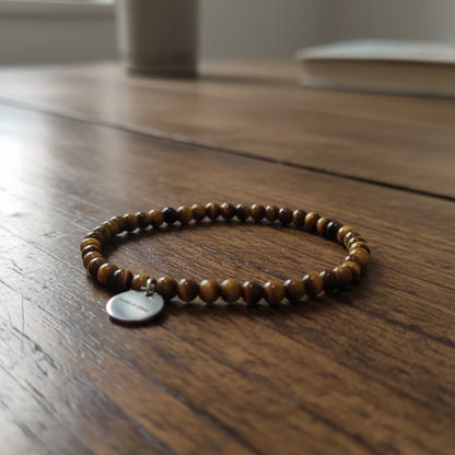 Despierta Tu Poder Interior (pulsera ojo de tigre bolas 4mm)